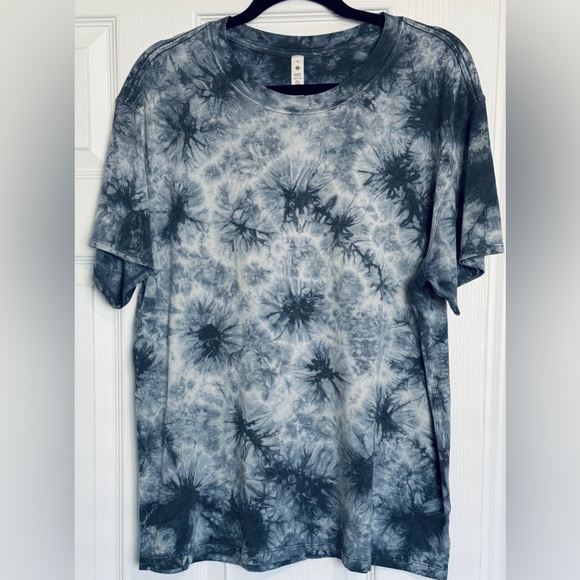 Lululemon All Yours Tee *Tie Dye Marmoleado Tie Dye Graphite Grey Size 8 - Picture 3 of 6